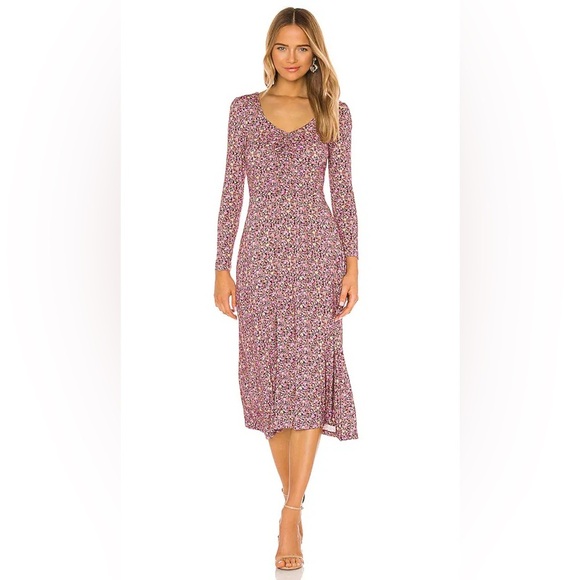 LOVESHACKFANCY Poeta Dress in Cherry Wine dress XS - Picture 13 of 15